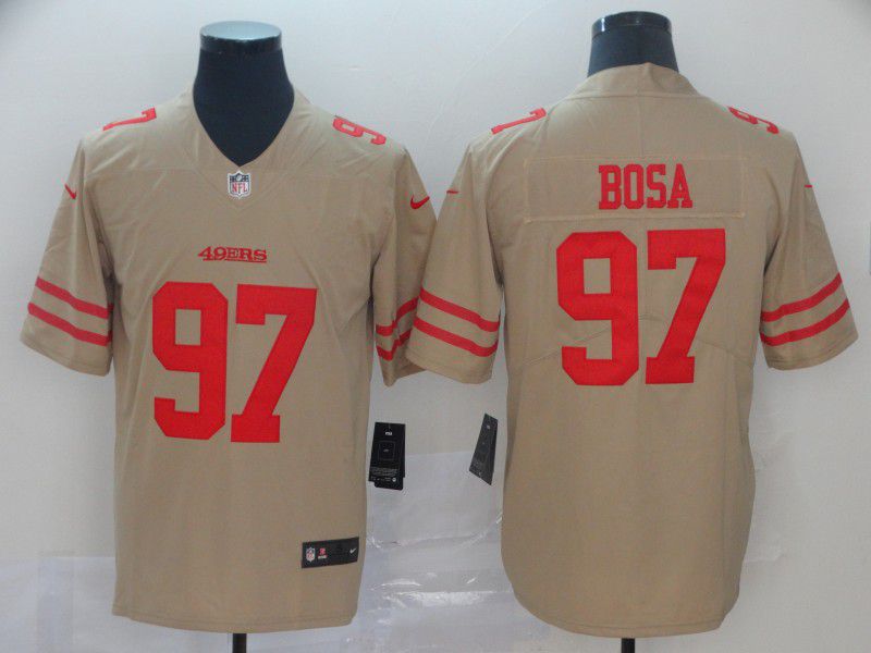 Men San Francisco 49ers 97 Bosa Yellow Nike Vapor Untouchable Limited NFL Jersey